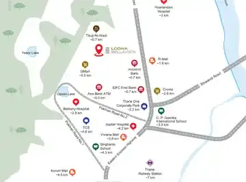 Lodha Bella Vista location map, Pokhran, Thane